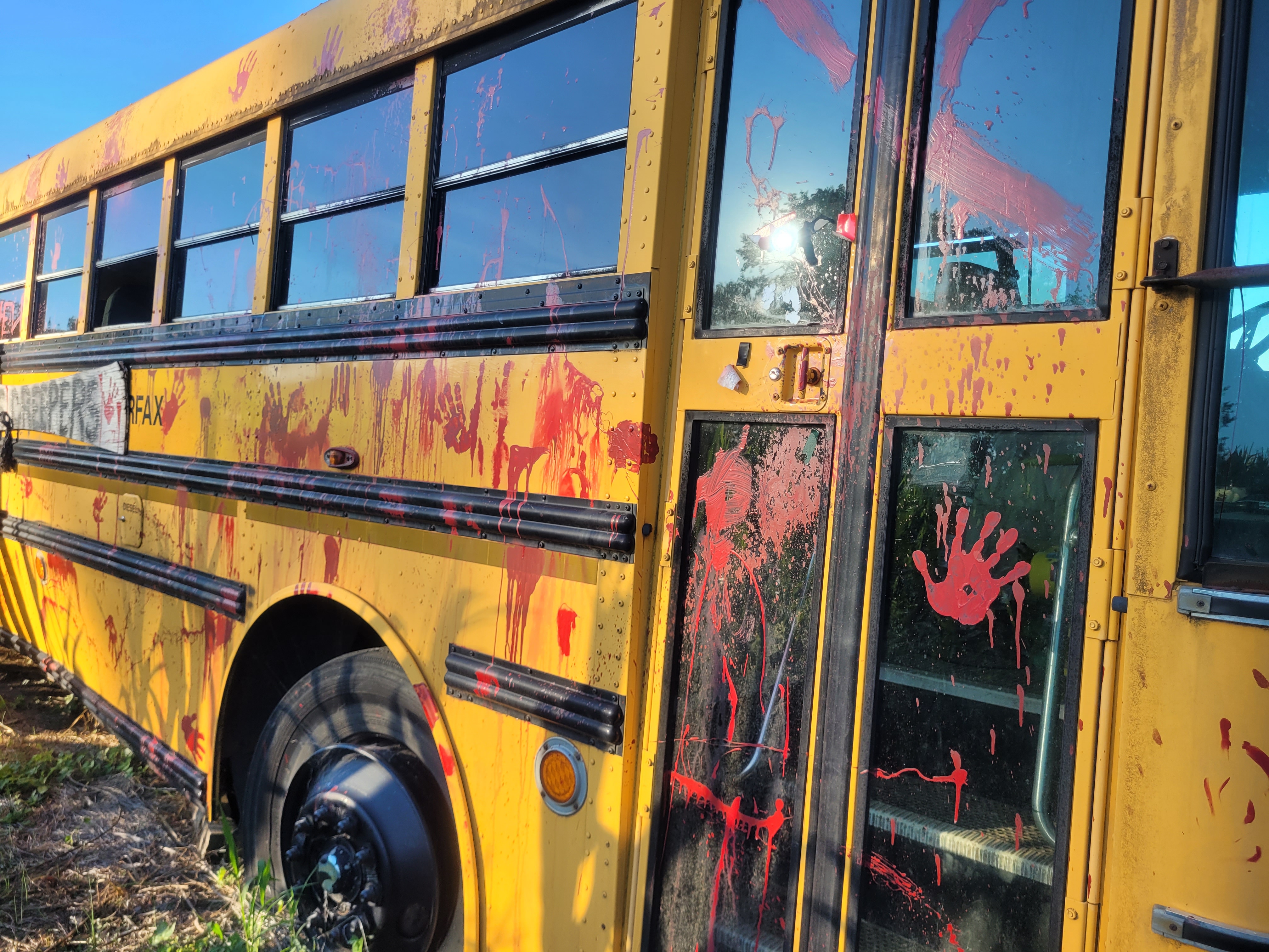 Haunted bus at Buckland Haunted Farm